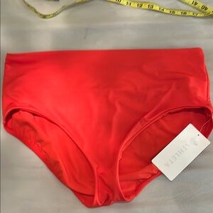 Athleta Red Bikini Bottom Classic Swimwear